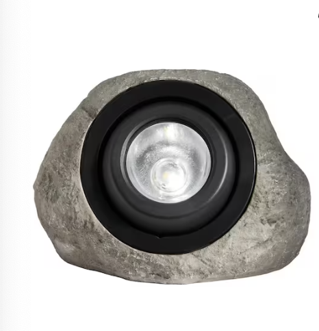 30 Lumen Gray Integrated LED Weather Resistant Outdoor Solar Roc